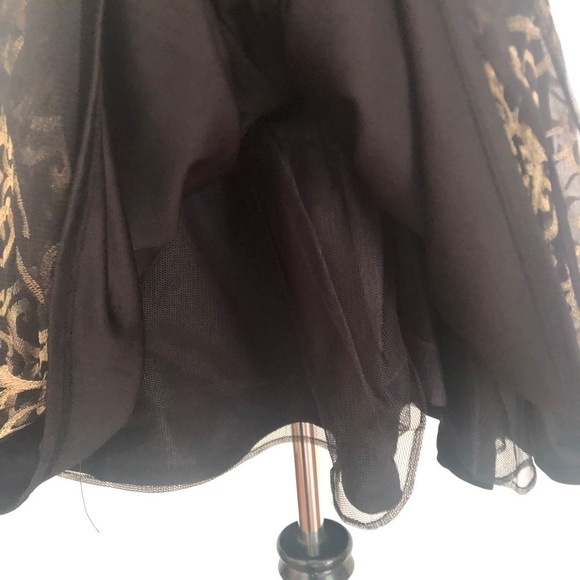 R&K Black Dress with Gold Embroidery - Picture 5 of 15